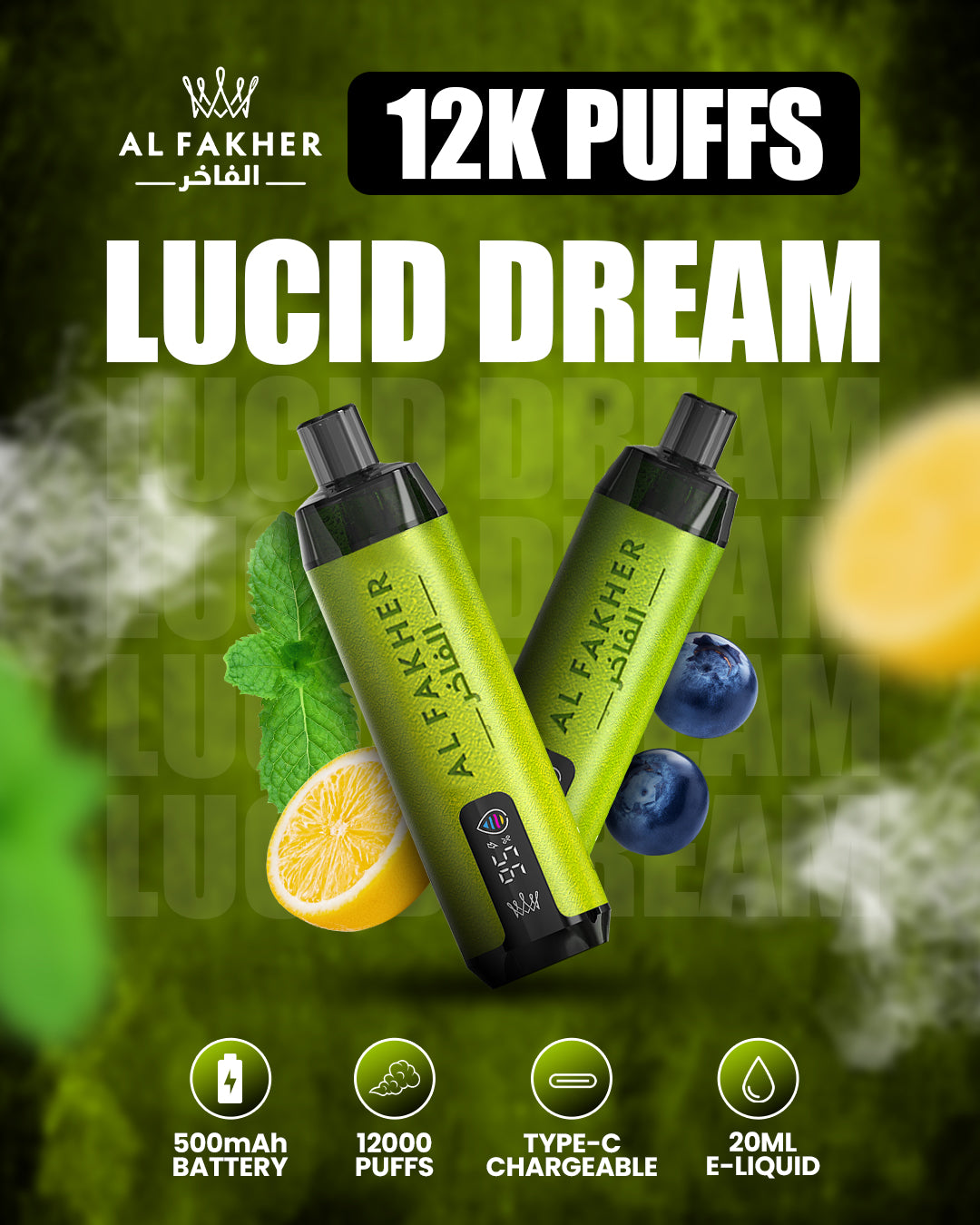 Al Fakher Vape 12000 Lucid Dream - Al Fakher Store