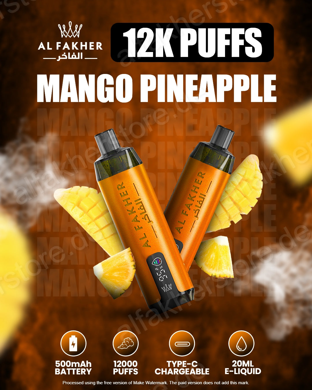 Crystal 4000 Puffsphere Smokeless - Mango Pineapple Ice Disposable Vape  20Mg