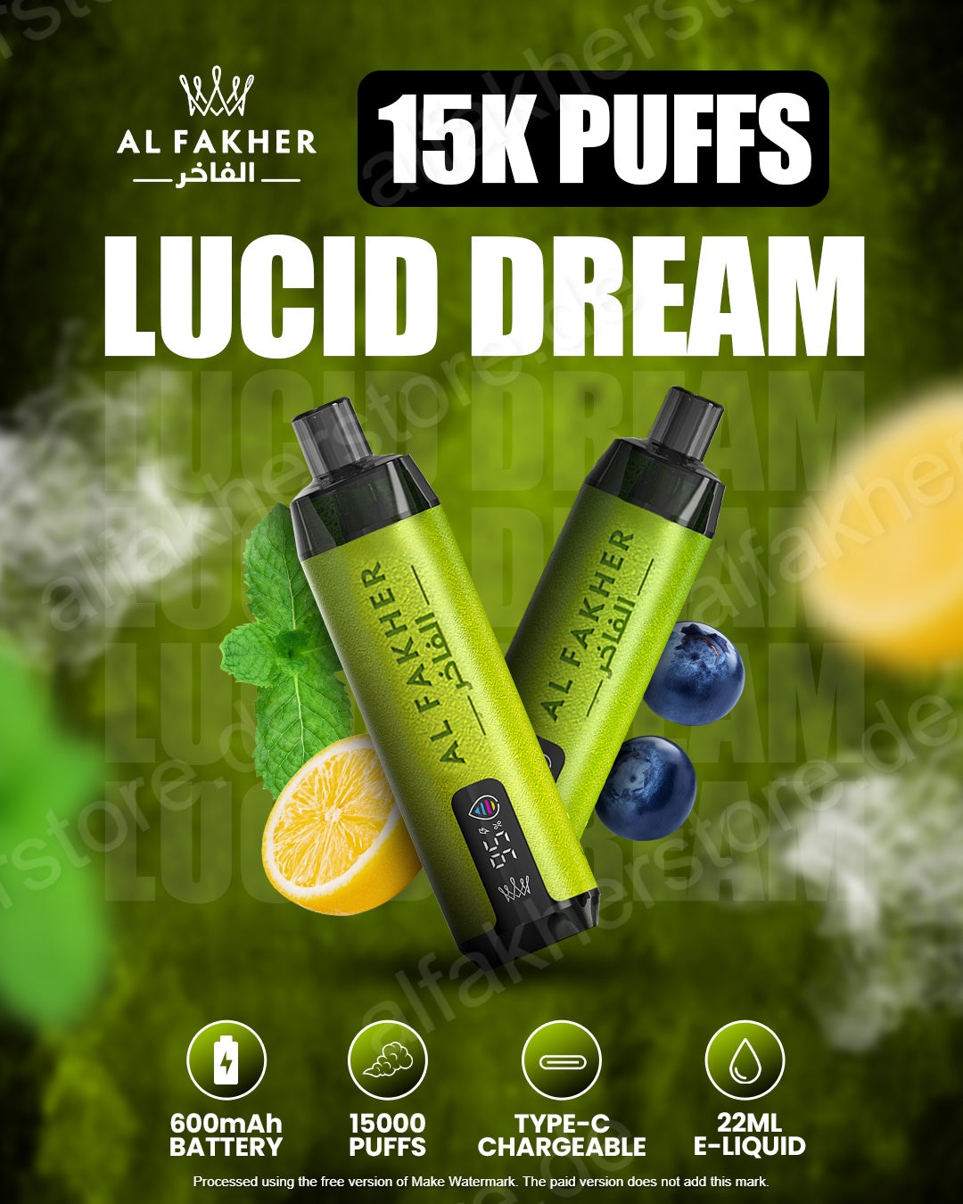 Al Fakher Vape 15000 Lucid Dream Al Fakher Vape 15000 Lucid Dream
