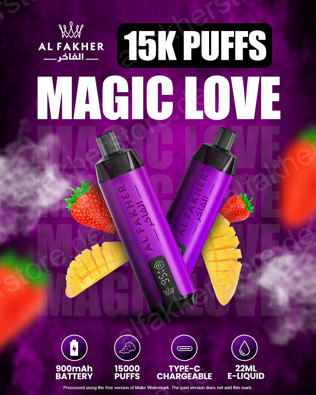 Al Fakher Vape 15000 Magic Love Al Fakher Vape 15000 Magic Love