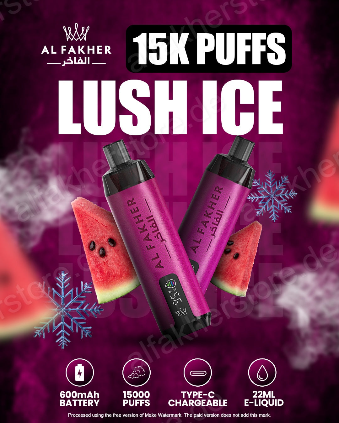 Al Fakher Vape 15000 Lush Ice Al Fakher Vape 15000 Lush Ice