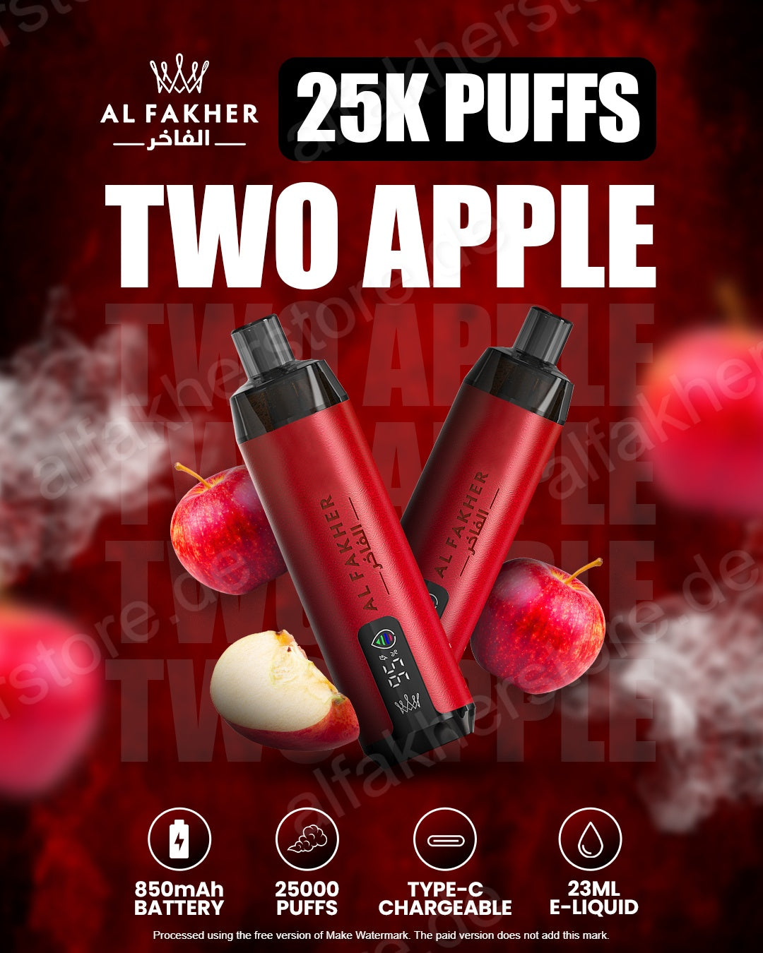 Al Fakher Vape 25000 Two Apple Al Fakher Vape 25000 Two Apple