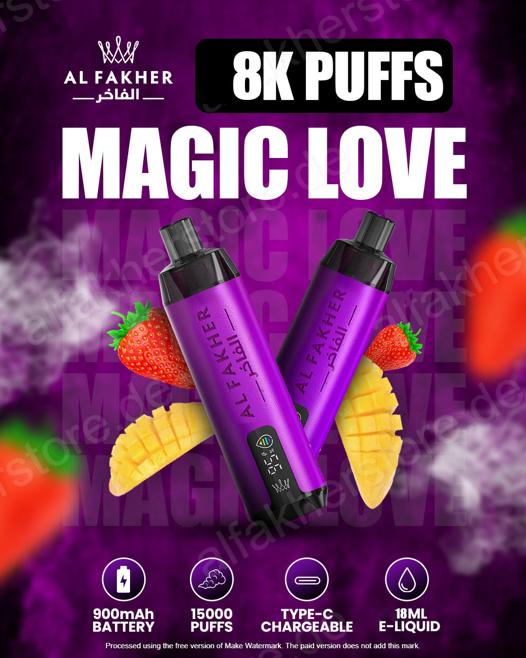 Al Fakher Crown Bar 8000 Magic Love - Al Fakher Store