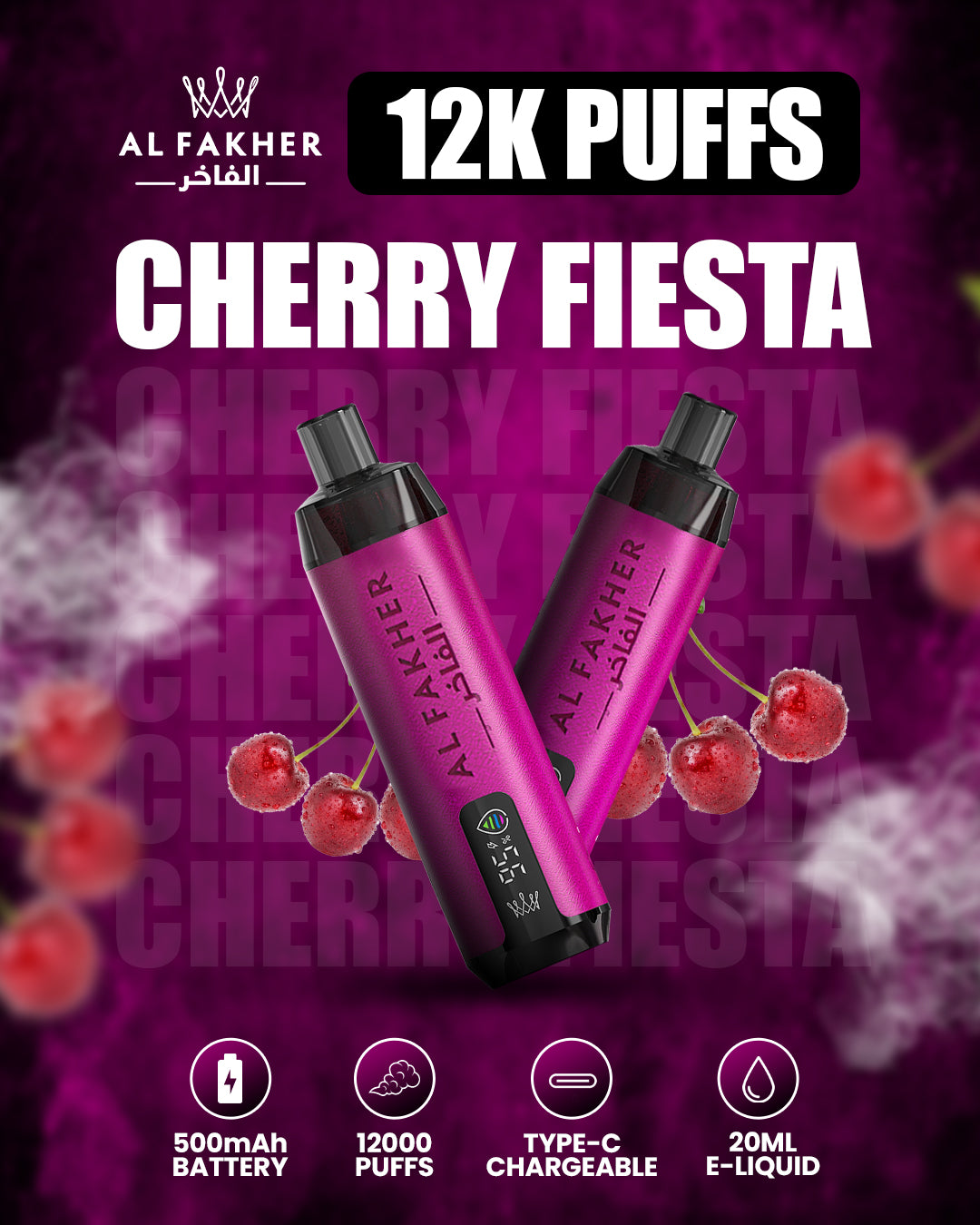 Al Fakher Vape 12000 Cherry Fiesta