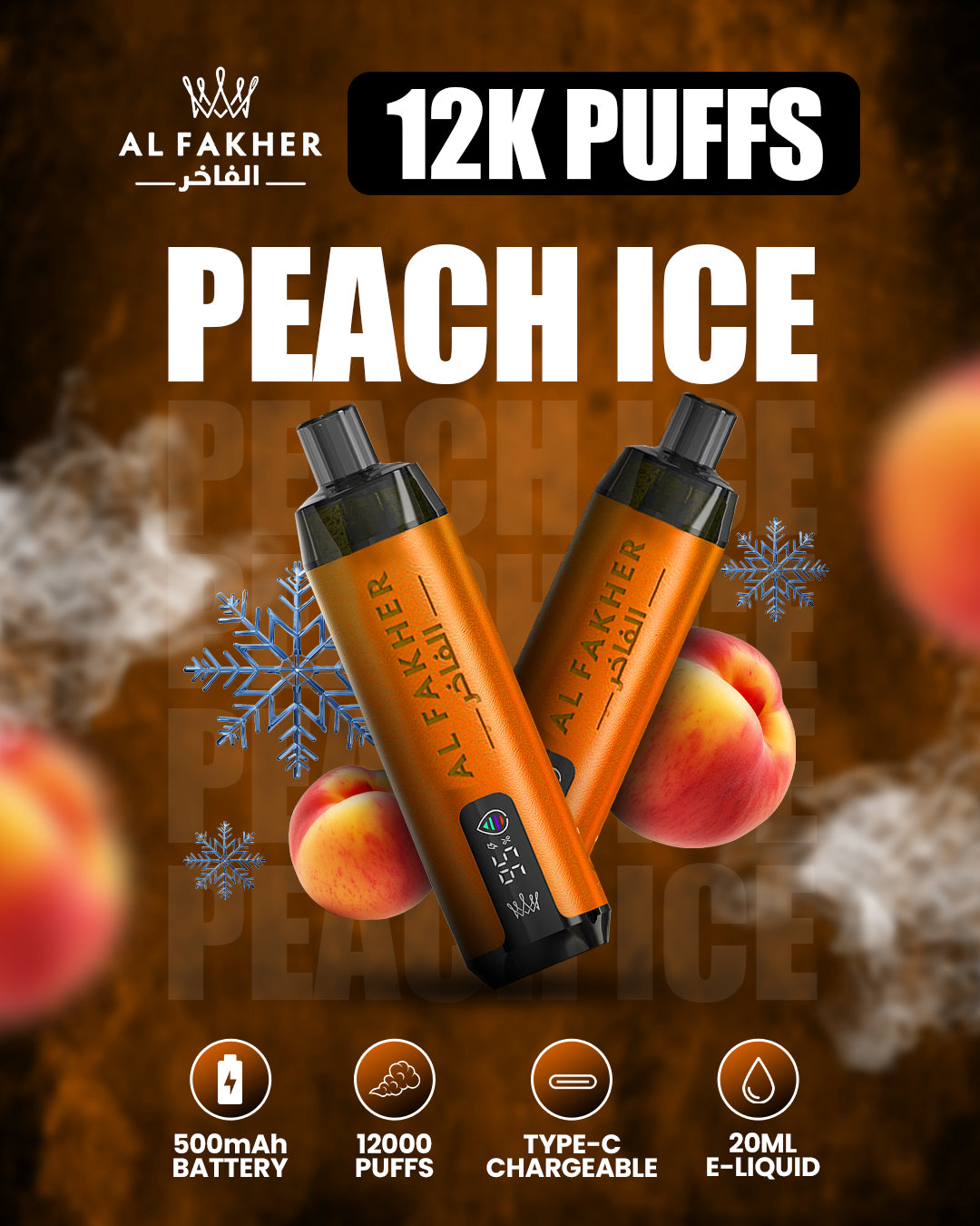 Al Fakher Vape 12000 Peach Ice