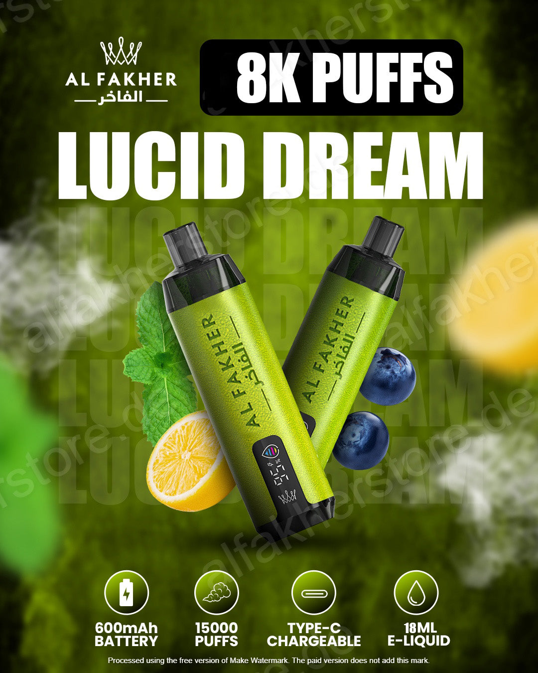 Al Fakher Crown Bar 8000 Lucid Dream