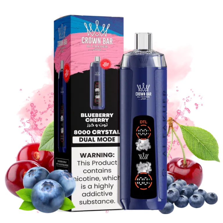Al Fakher Crown Bar Crystal 8000 Blueberry Cherry