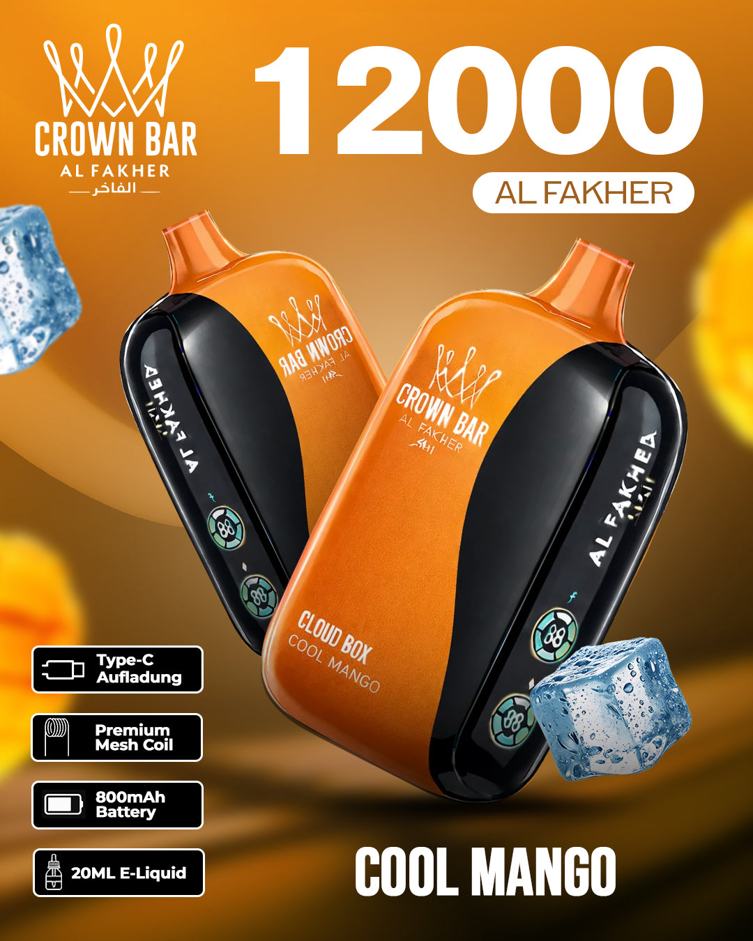 Al Fakher Vape 12000 - Cool Mango