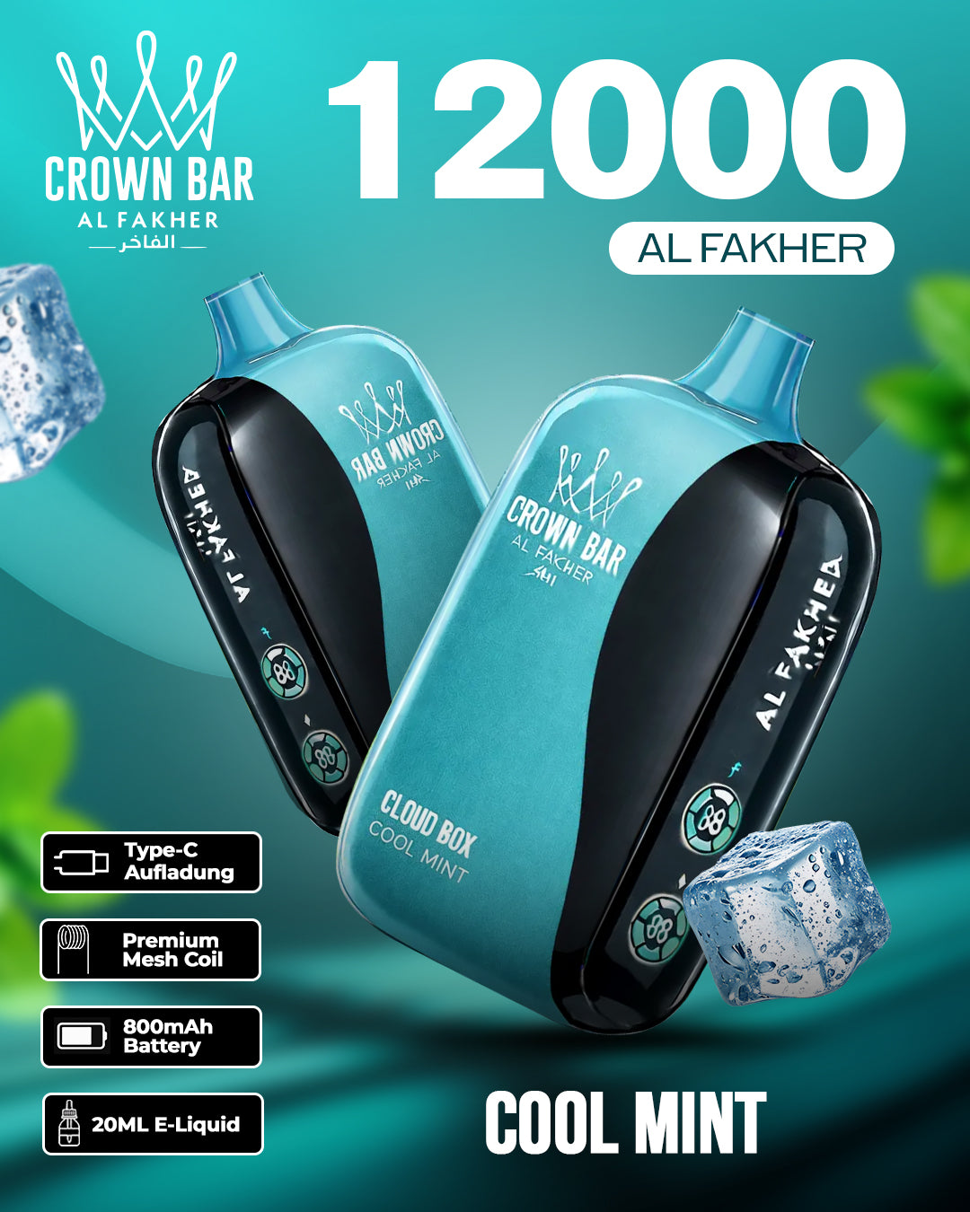 Al Fakher Vape 12000 - Cool Mint