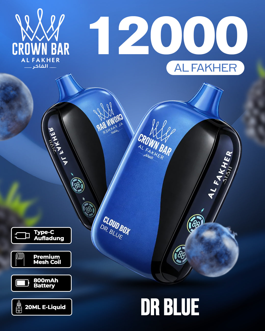 Al Fakher Vape 12000 - Dr Blue