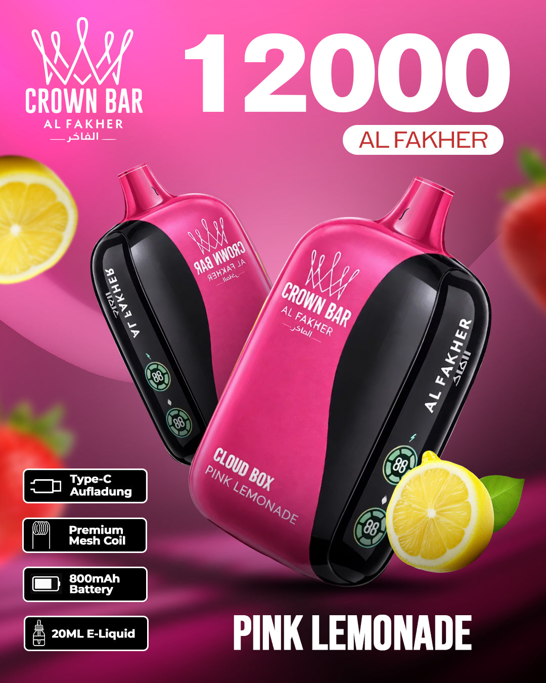 Al Fakher Vape 12000 - Pink Lemonade
