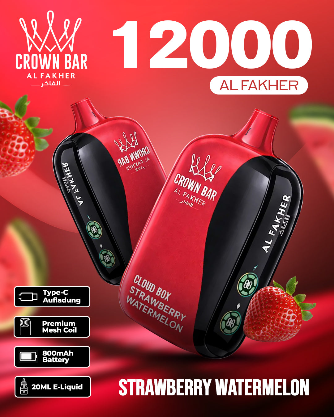 Al Fakher Vape 12000 - Strawberry Watermelon