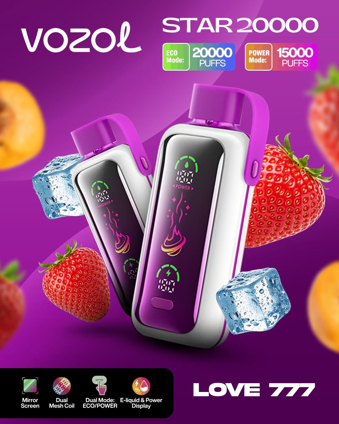 VOZOL VAPE STAR 20000 Love 777