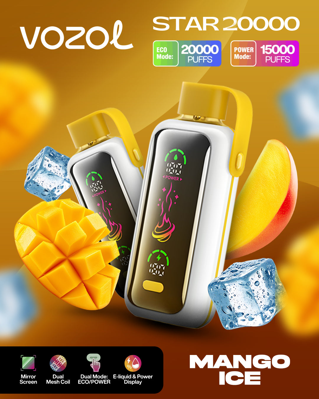 VOZOL VAPE STAR 20000 Mango Ice
