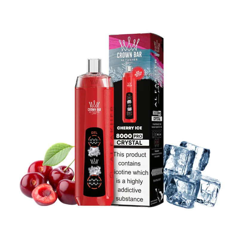 Al Fakher Crown Bar Crystal 8000 Cherry Ice