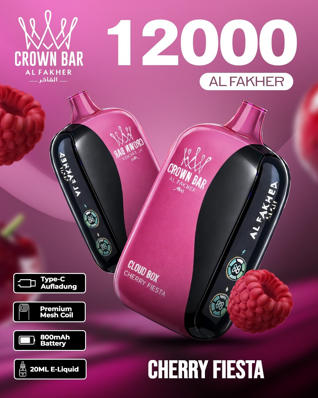 Al Fakher Vape 12000 - Cherry Fiesta