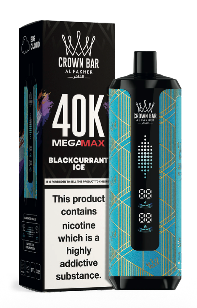 Crown Bar Mega Max 40K - Blackcurrant Ice