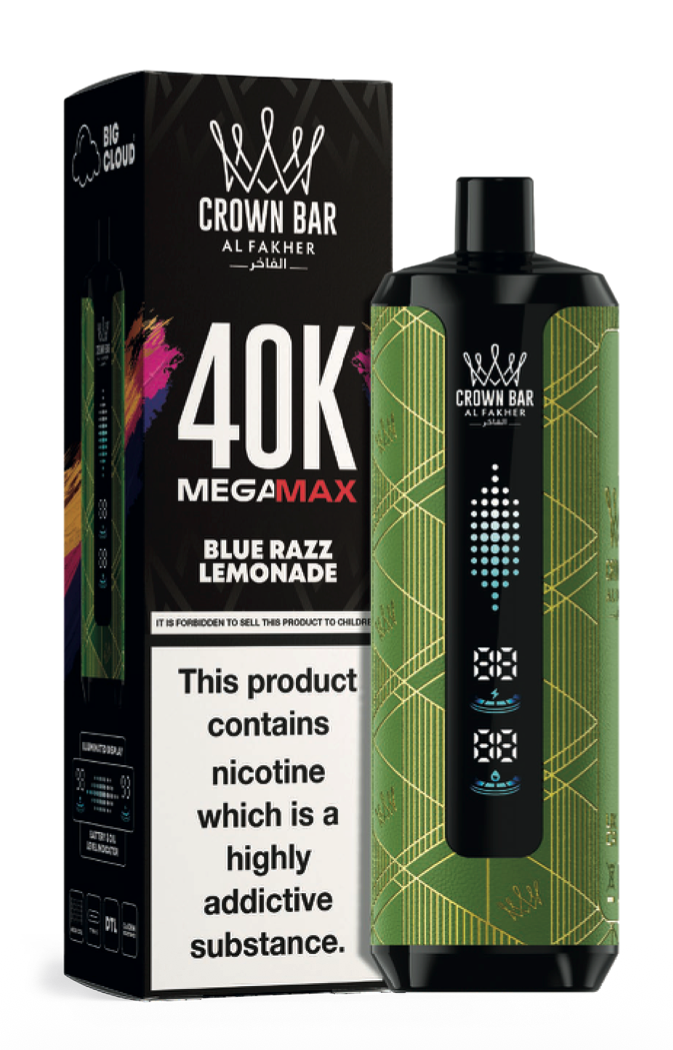 Crown Bar Mega Max 40K - Blue Razz Lemonade