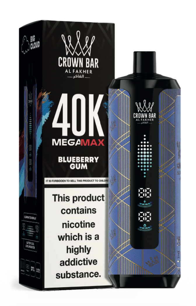 Crown Bar Mega Max 40K - Blueberry Gum