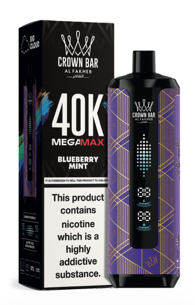 Crown Bar Mega Max 40K - Blueberry Mint
