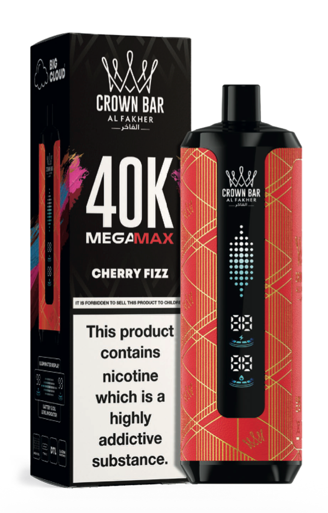 Crown Bar Mega Max 40K - Cherry Fizz