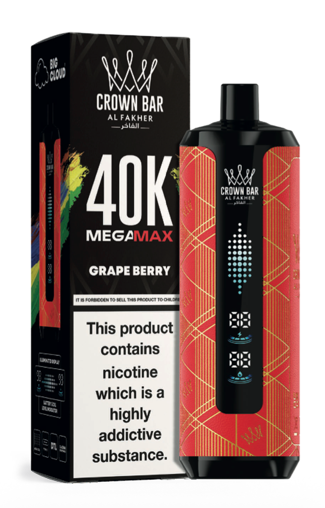 Crown Bar Mega Max 40K - Grape Berry
