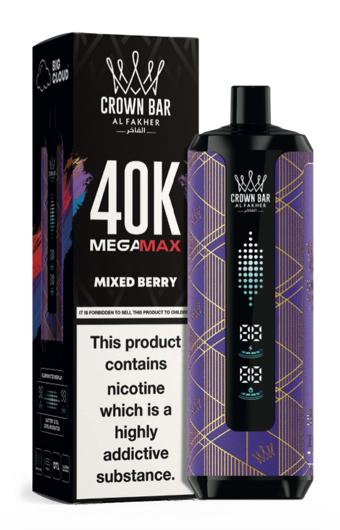 Crown Bar Mega Max 40K - Mixed Berry